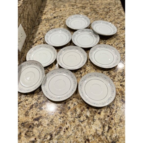 Mikasa Fine China - Deborah 8291 Pattern - 10 Saucers - Picture 1 of 5